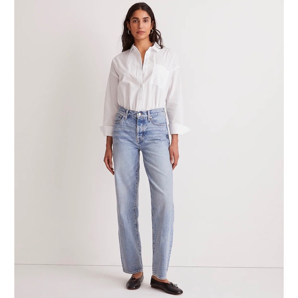 NWT Madewell Low-Slung Straight Jeans Olvera Wash Blue